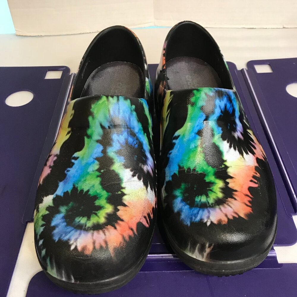 CROCS Tie-Dye Black Multi Slip-On Clogs